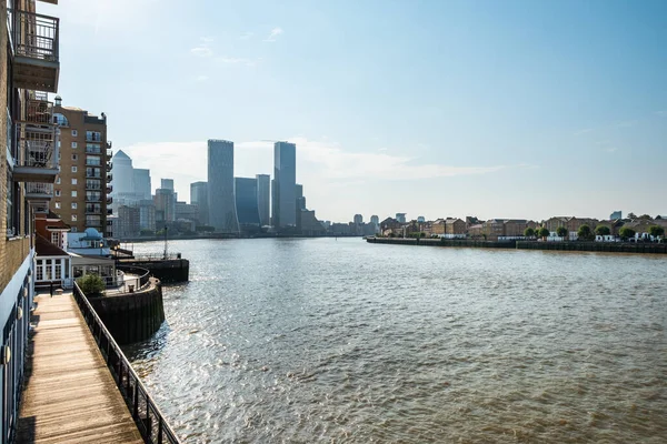 Londres Vue Sur Tamise Par Une Journée Nuageuse Ensoleillée — Photo