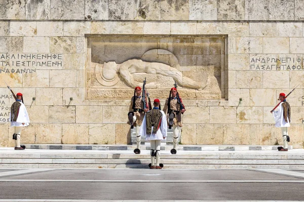 Athens Greece May 2018 Changing Honor Guard Syntagma Square Athens — Stock Photo, Image