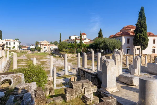 Панорамный Вид Римскую Агору Афины Греция Является Одной Главных Достопримечательностей — стоковое фото