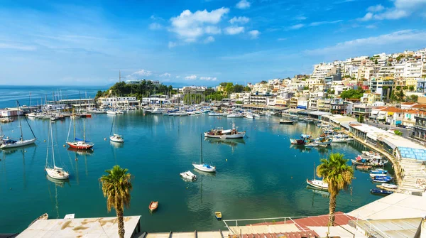 Mikrolimano Marina Pireu Atenas Grécia Vista Panorâmica Belo Porto Com — Fotografia de Stock