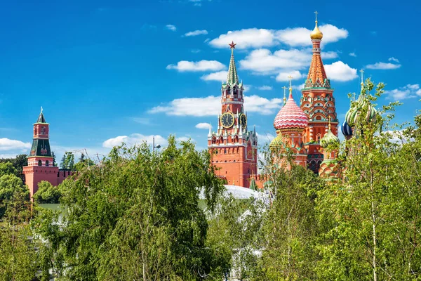 Catedral São Basílio Kremlin Moscou Rússia Este Lugar Principal Atração — Fotografia de Stock