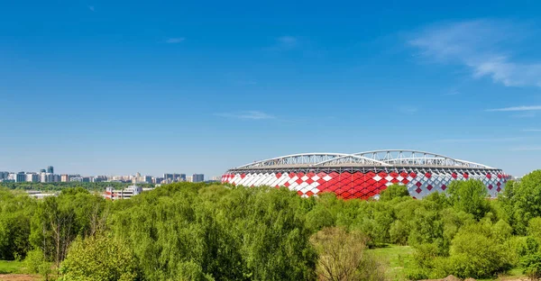 Moscou Rússia Maio 2018 Vista Panorâmica Panorâmica Panorâmica Spartak Stadium — Fotografia de Stock