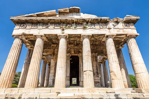 Świątynia Hephaestus Zbliżeniu Agora Ateny Grecja Jest Jeden Głównych Atrakcji — Zdjęcie stockowe