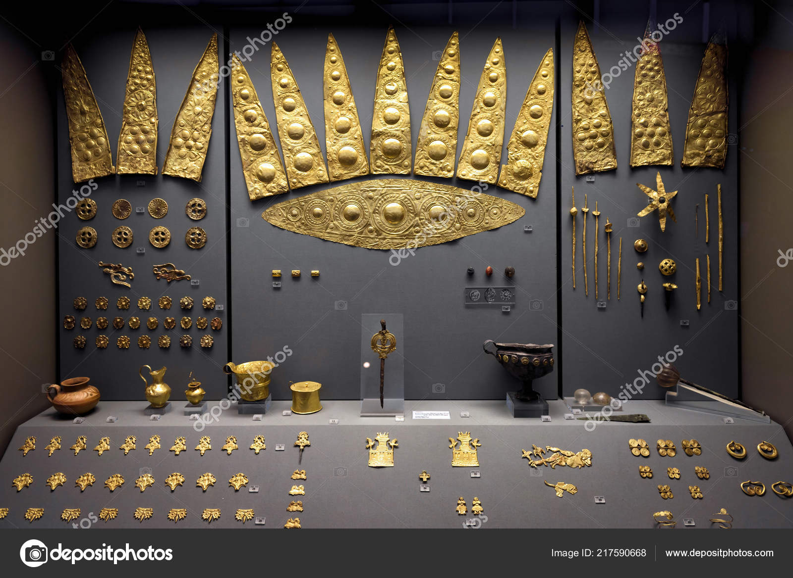 Athens May 2018 Gold Jewelry Ancient Greek Mycenae Golden