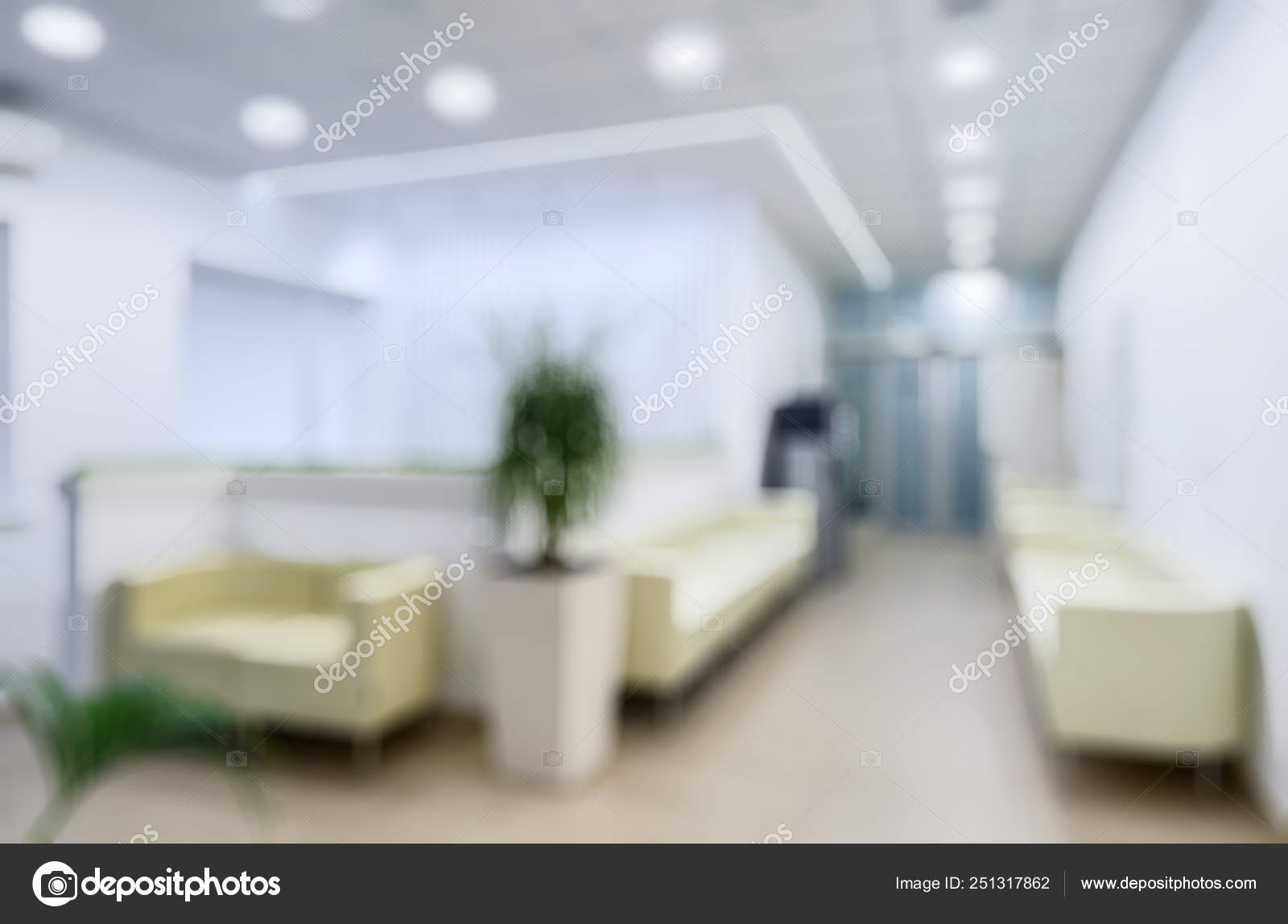 Modern Clinic Interior As Creative Abstract Blur Background
