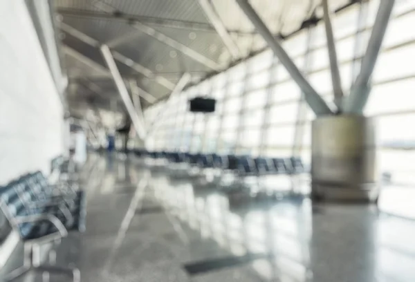Modern airport terminal as creative abstract blur background — Stock Photo, Image