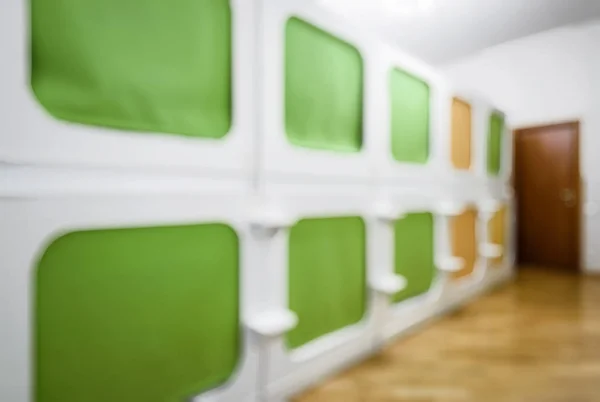 Interior of capsule hotel