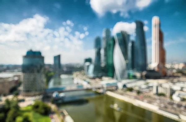 Moscow-City as creative blur background Royalty Free Stock Images