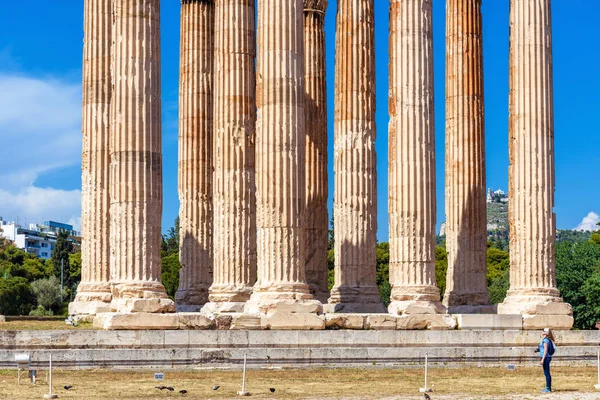 奥林匹亚宙斯神庙的大废墟, 雅典, 希腊 — 图库照片