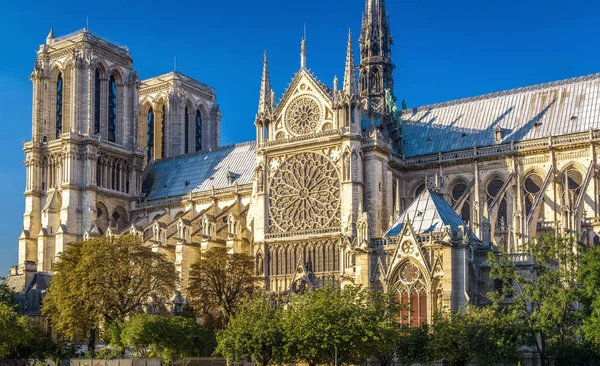 Notre Dame de Paris au coucher du soleil, France — Photo