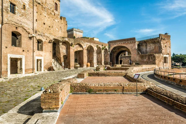 Ancient Market on Trajanus forum, Rome, Italië — Stockfoto