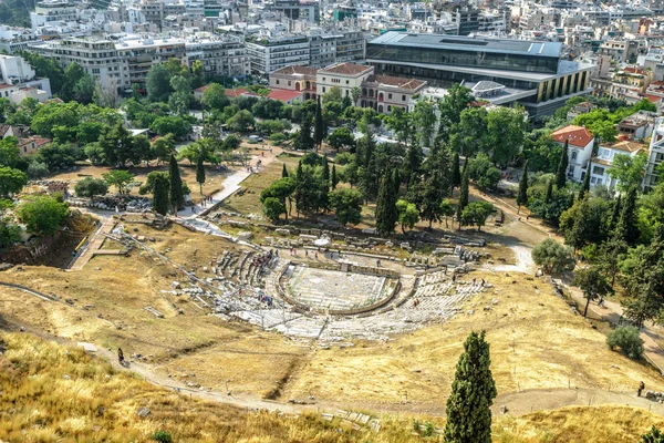 Teatr Dionysus u podnóża Akropolu, Ateny, Grecja — Zdjęcie stockowe