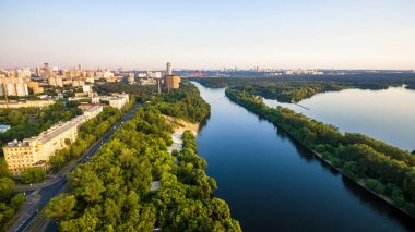 Moskova, Rusya'nın panoramik havadan görünümü