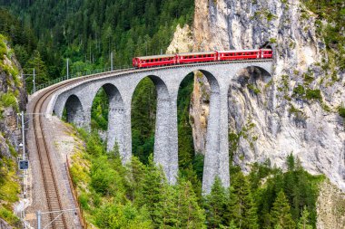 Landwasser Viaduct in Filisur, Switzerland clipart