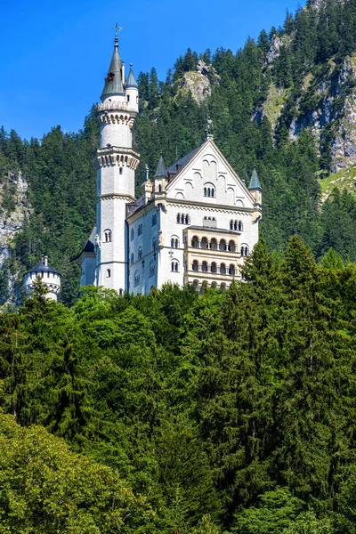 Neuschwanstein Castle nära Fussen, Bayern, Tyskland — Stockfoto