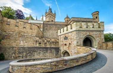 Hohenzollern Kalesi yakın çekim, Almanya