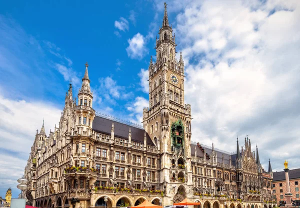 Münih, Bavyera, Almanya 'daki Marienplatz Meydanı — Stok fotoğraf