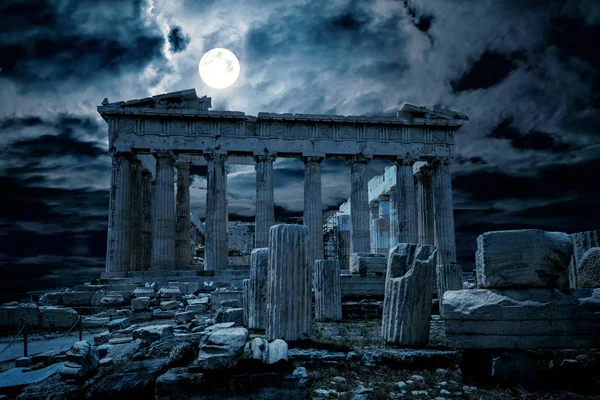 Atenas por la noche, Grecia — Foto de Stock
