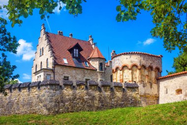 Lichtenstein Castle in summer, Baden-Wurttemberg, Germany. It is