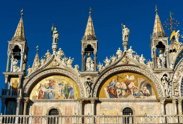 Basilica San Marco Primo Piano San Marco Venezia Italia Tratta — Foto Stock