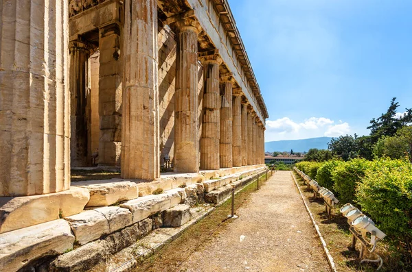 Temple Hephaestus Ancient Agora Sunny Day Athens Greece House Hephaestus — Stock Photo, Image