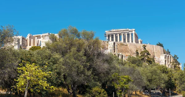 Akropolis Mit Altem Parthenon Tempel Athen Griechenland Ist Das Wahrzeichen — Stockfoto