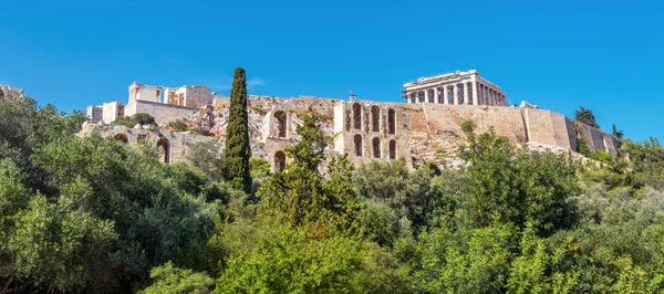 Landschaft Mit Akropolis Hügel Athen Griechenland Die Berühmte Akropolis Ist — Stockfoto