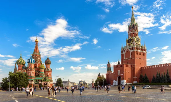 Moskou Juli 2020 Kremlin Sint Basiliuskathedraal Het Rode Plein Moskou — Stockfoto