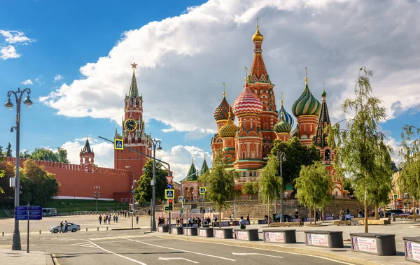 Moscou Julho 2020 Kremlin Catedral São Basílio Praça Vermelha Moscou — Fotografia de Stock