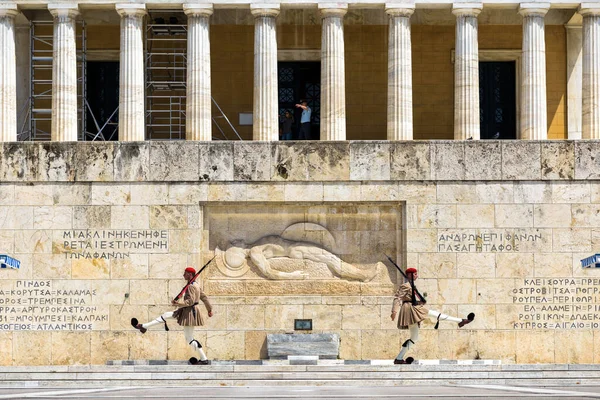 Athens May 2018 Changing Honor Guard Syntagma Square Athens Greece — Stock Photo, Image