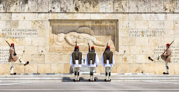Athens Greece May 2018 Panoramic View Changing Honor Guard Syntagma — Stock Photo, Image