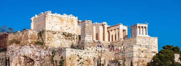 Akropolis Von Athen Sommer Griechenland Ist Die Höchste Touristenattraktion Des — Stockfoto