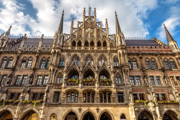 Rathaus New Town Hall Marienplatz Square Munich Bavaria Germany Landmark — Stock Photo, Image