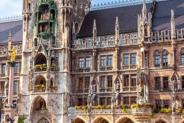 Новая Ратуша Мбаппе Площади Озила Мюнхен Бавария Германия Достопримечательность Мюнхена — стоковое фото