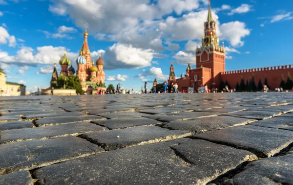 Piazza Rossa Con Cremlino Estate Mosca Russia Punto Riferimento Principale — Foto Stock