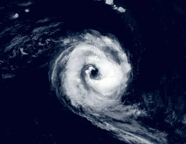 Ураганні Очі Над Морем Вигляд Тропічного Шторму Або Циклону Космосу — стокове фото