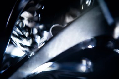 Soyut dinamik karanlık bulanık yumuşak fütüristik techno arka plan boş boşluk ile odaklı