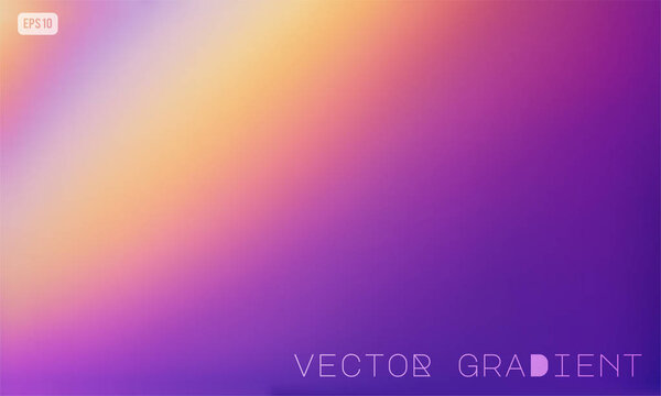 Abstract colorful vector gradient background in bright purple, yellow and pink colors. Modern iridescent design for mobile apps, screens, banner templates