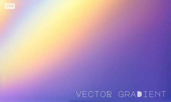 Abstract colorful vector gradient background in calm purple, pink and yellow colors. Modern iridescent design for mobile apps, screens, banner templates