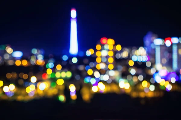 Night bokeh city lights — Stock Photo, Image