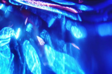 Soyut koyu mavi yumuşak odaklı bokeh arka plan