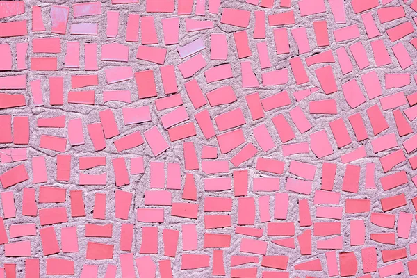 Rosa colorido mosaico telhas cerâmicas fundo neutro — Fotografia de Stock