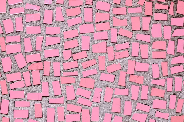 粉红色彩色马赛克瓷砖中性背景 — 图库照片