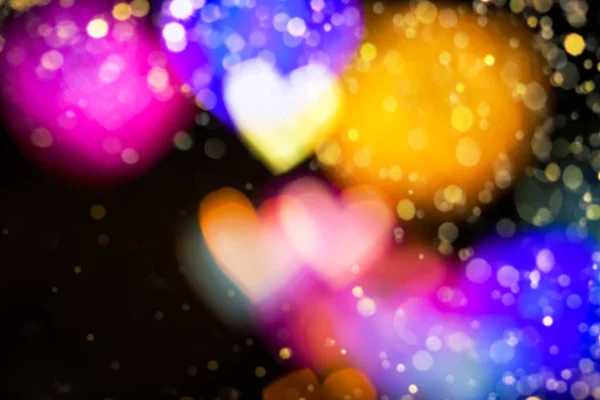 Colourfull Heart bokeh bakgrund — Stockfoto