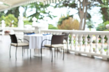 Bulanık Açık Restoran veya Cafe terası