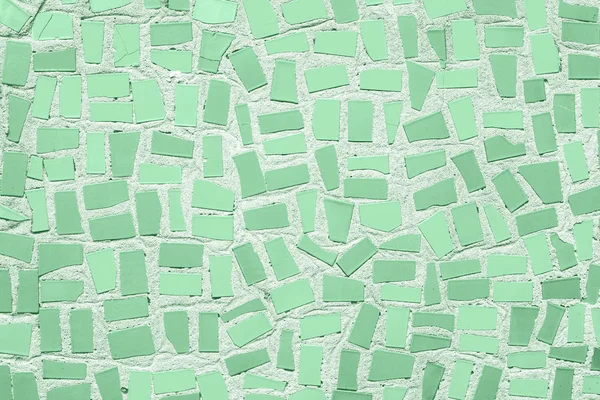Mint farbige Mosaik-Keramikfliesen neutralen Hintergrund — Stockfoto