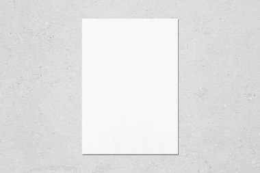Boş beyaz dikey dikdörtgen poster mockup