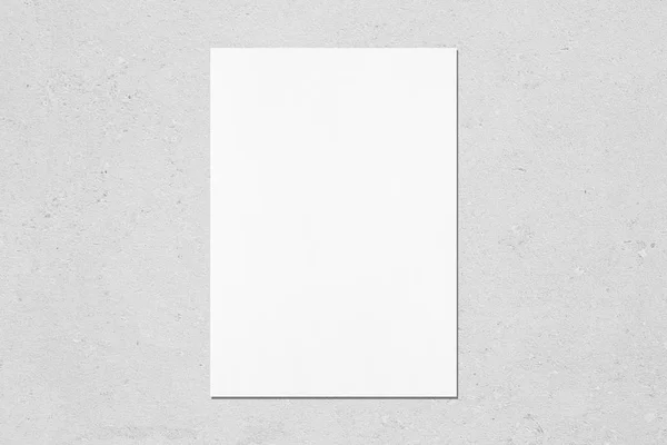 Esvaziado branco vertical retângulo poster mockup — Fotografia de Stock