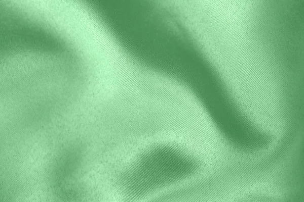 Trendiger Mintfarbener Hintergrund Aus Weich Drapiertem Stoff Schöne Satin Seide — Stockfoto