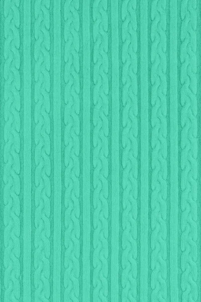 Mint Knitwear Fabric Texture — Stock Photo, Image